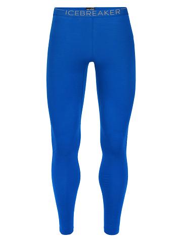 Men's Icebreaker BodyfitZone™ Merino 200 Zone Thermal Leggings Base Layers Lazurite | CA 1575QMAZ